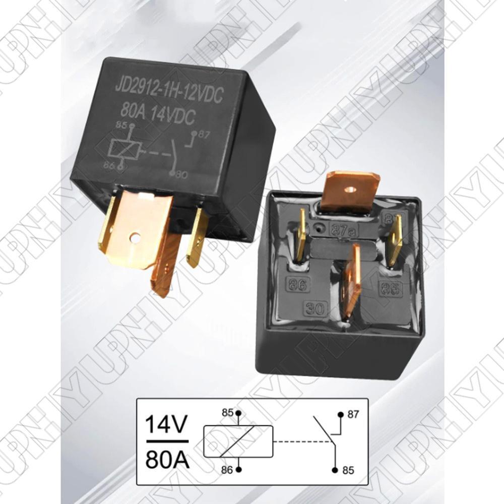 Pre-Wired Fuse Relay Box w/ 4-Pin 80A Relay  Fuse Kit For 12V Automotive Marine Q