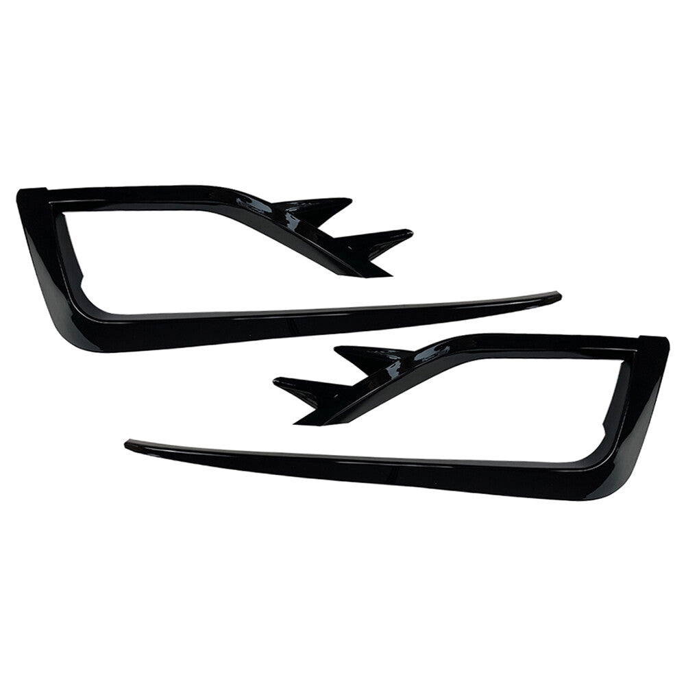 Fog Light Lamp Cover Bumper Grille Trim for for VW for Golf MK7.5 2017-19 Black
