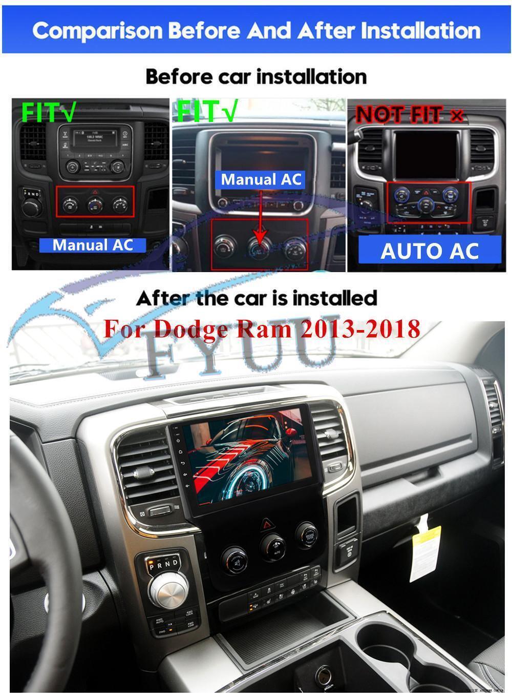 Compatible with 2013-2018 for Ram microphone navigation Wifi stereo radio 9 Android 12.0 host - n