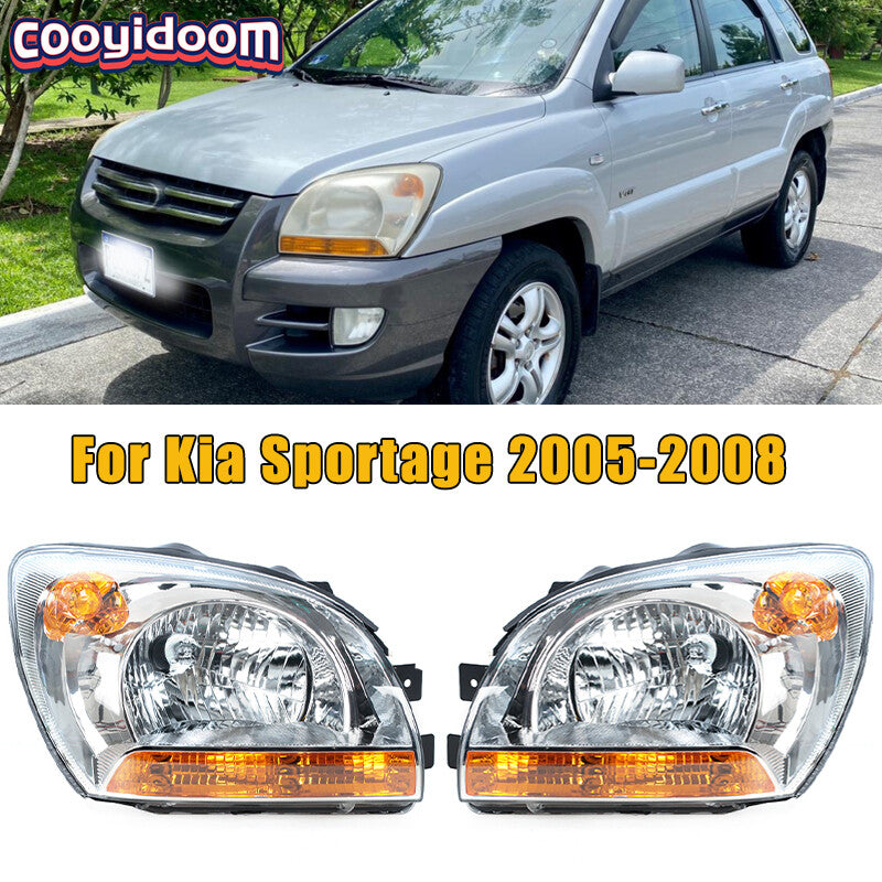 1 Pair Headlight running light driving lamp Assembly for Kia Sportage 2005-2008