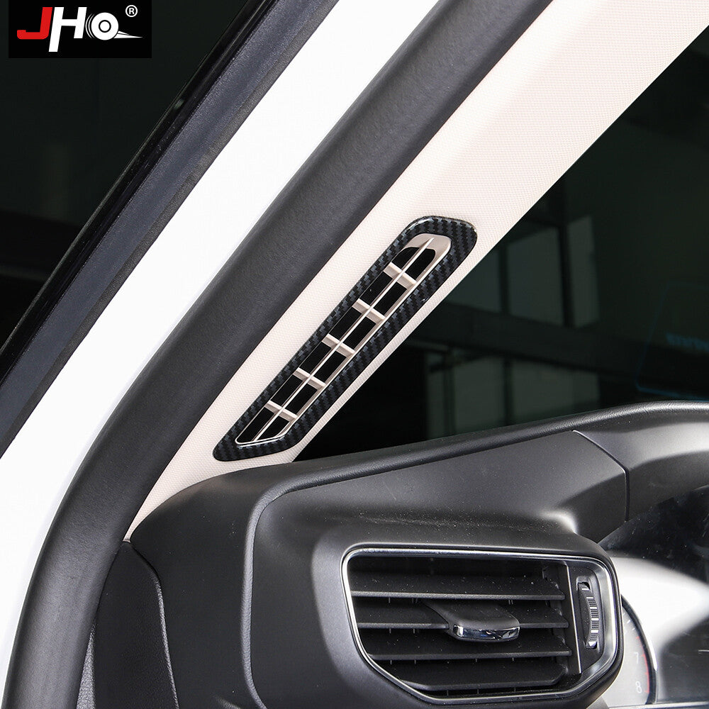 for Ford Explorer 2020-2022 Carbon Fiber A Post Air Outlet Vent Cover Trim Black