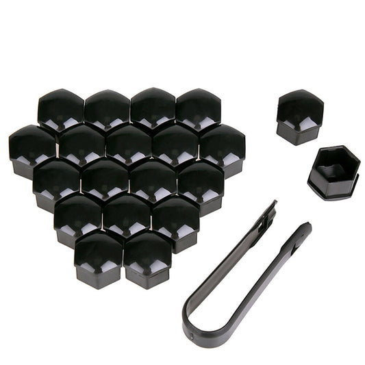 20-piece/set 17mm chrome-plated car wheel lug nuts, bolts, center cap screws, nuts and clips tools Q