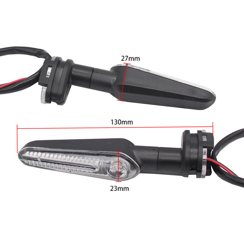 2-pack universal motorcycle turn signal indicator flashing LED lights, amber color - n