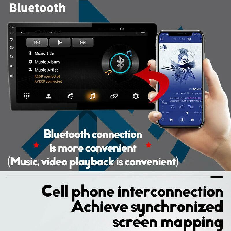 Octa-core dual-DIN car stereo radio, 10.1-inch 4G DSP, Android 10.1, GPS navigation, Wi-Fi. n