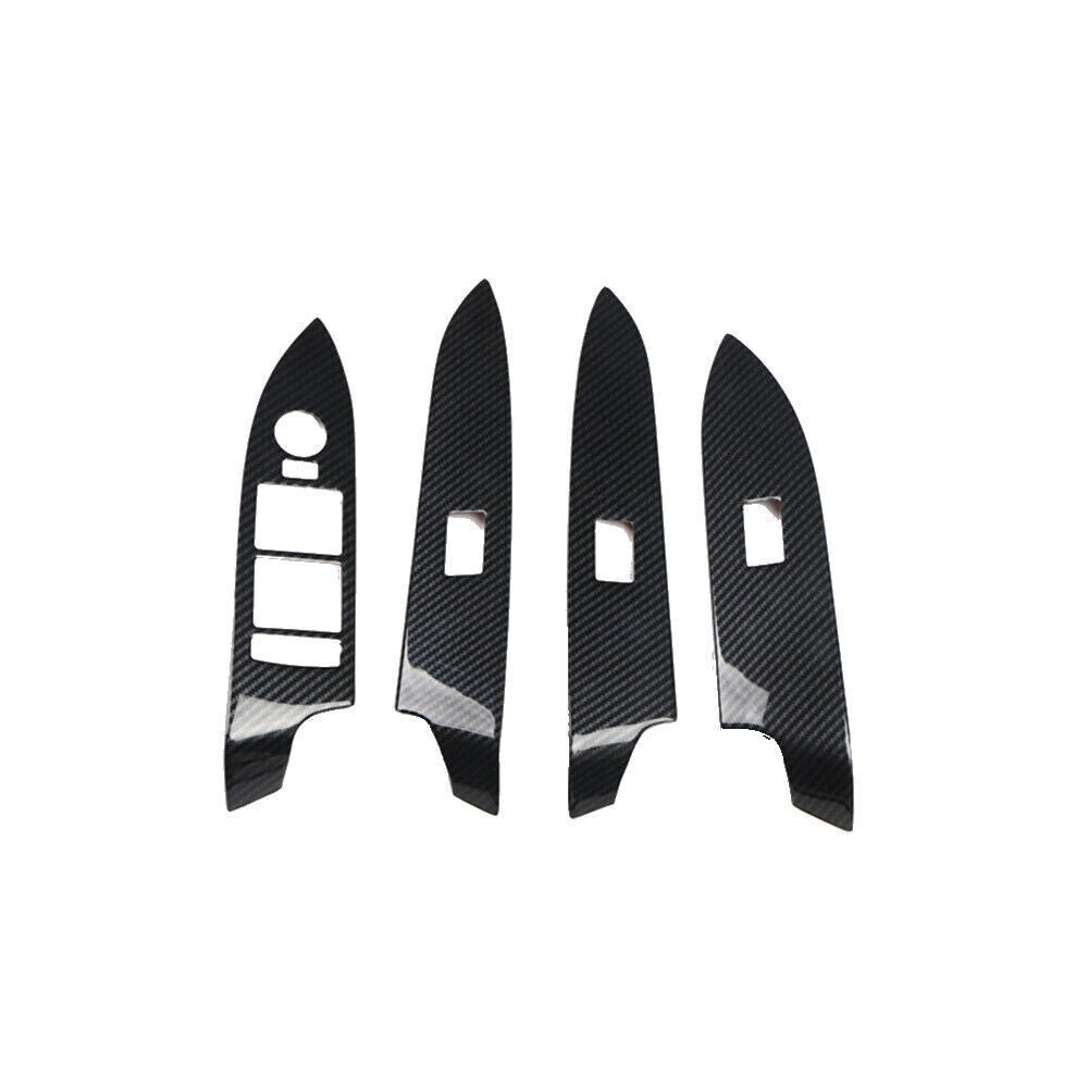 Inner Window Lift Panel Switch Cover Trim for Cadillac XTS 2013-17 Carbon Fiber