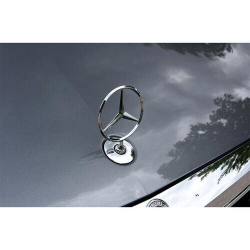Suitable for Mercedes-Benz Chrome front hood trim star mounting badge CES AMG