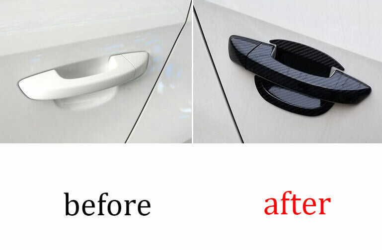 for Golf MK6 2011-2013 ABS Carbon Exterior Outside Door Handle Trim n