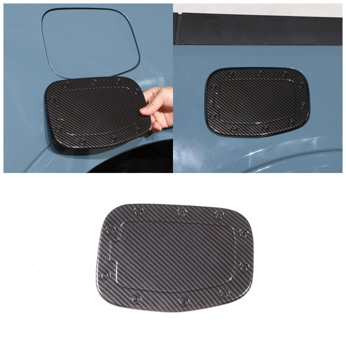 Carbon fiber interior door handle decorative frame suitable for ta Tundra 14-21 - v