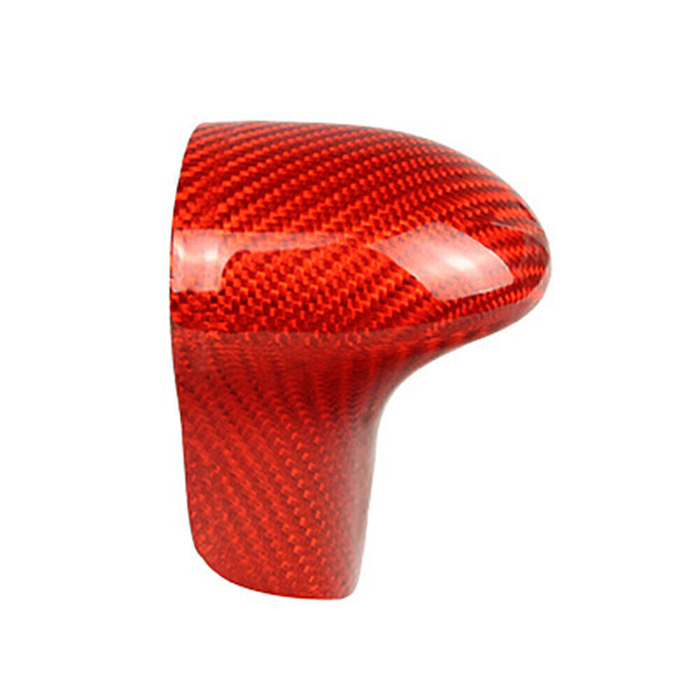 Carbon Fiber Shift Knob Cover Shell for Audi A4 A5 Q5 Q7 A6 A7 S6 S7 2012-16 Red