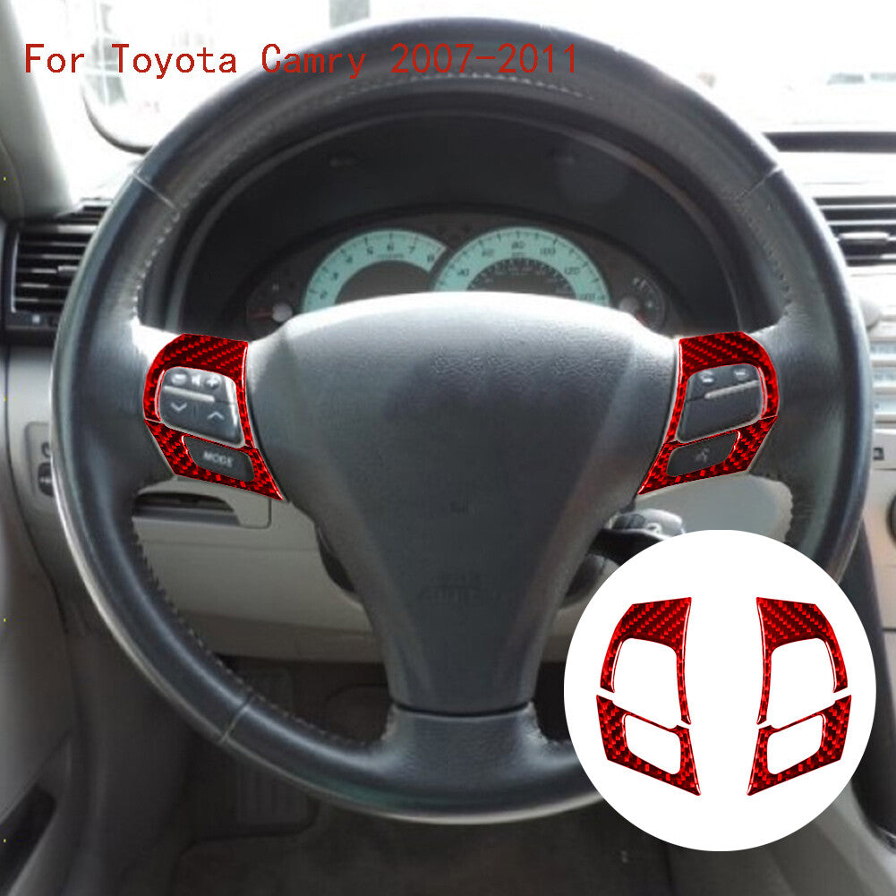 Red Carbon Fiber Interior Radio With CD Player Cover Trim For 2012-2015 for Fiat 500 v