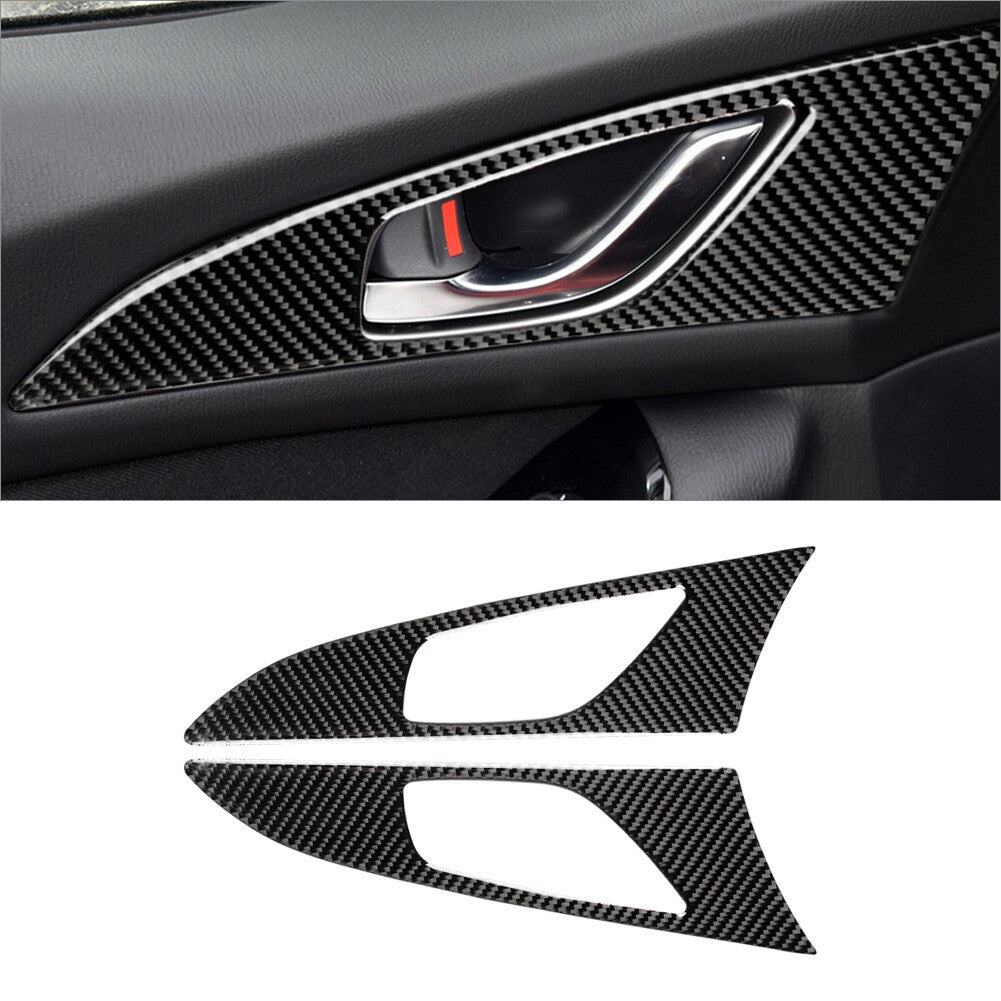2Pcs Carbon Fiber Gear Shift Side Strip for Land Rover Discovery Sport 2015-2019 v