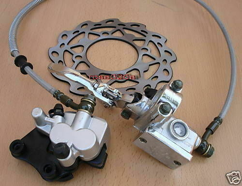 New Dirt Pit Bike Parts Front Hydraulic Brake Caliper With Pads Disk 125cc 150cc