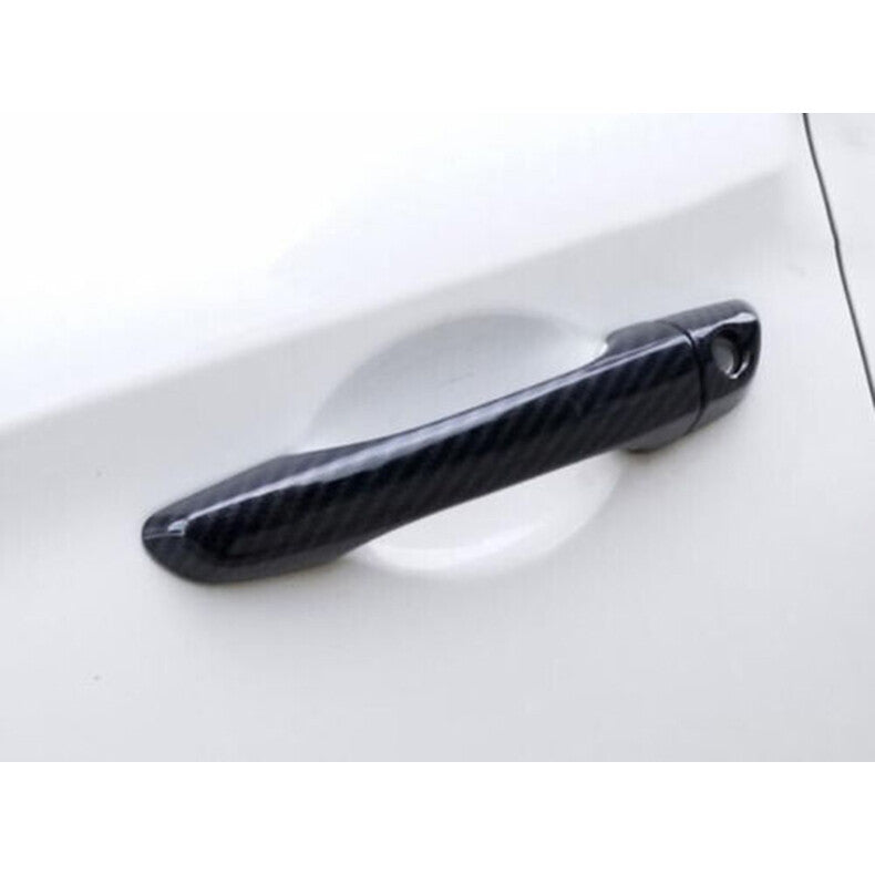 for Hyundai for Elantra 2017-20 Carbon Fiber Exterior Door Handle Molding Cover Trim