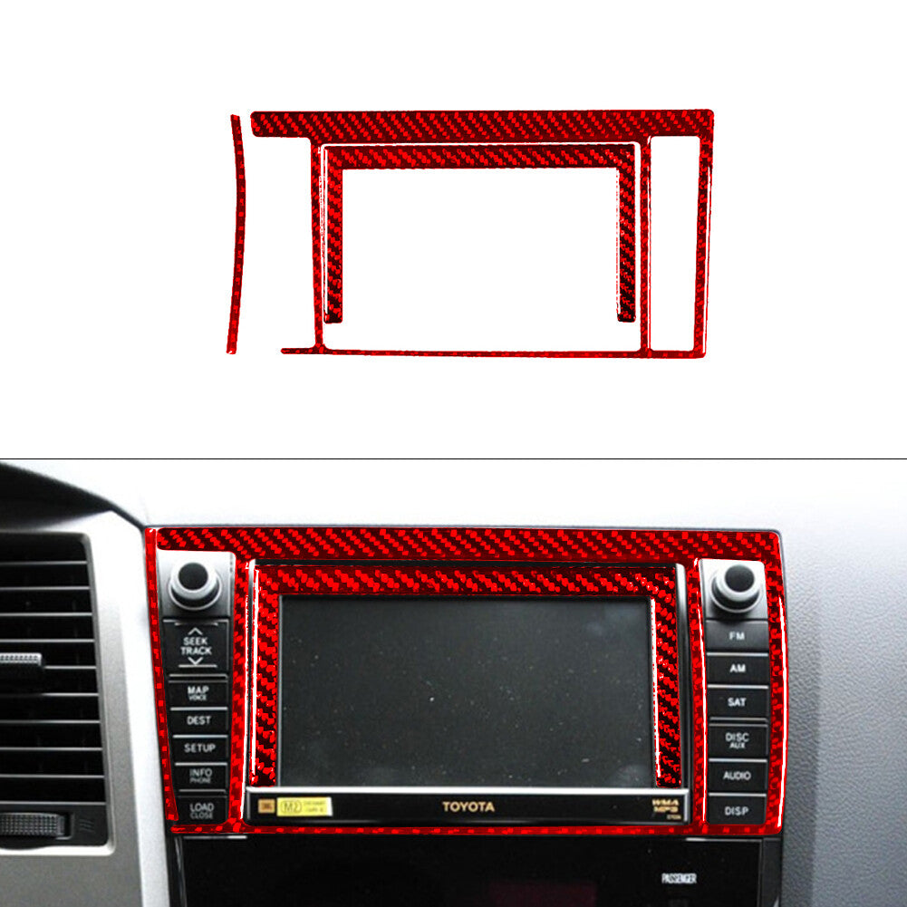for Honda Accord Crosstour 2008 - 2012 Carbon Fiber Center Console Dashboard Strip 7P- v