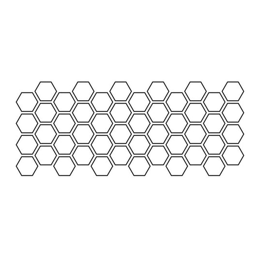 Honeycomb Stickers Car Decals Waist Line Body Vinyl Hexagon Decor Accessories