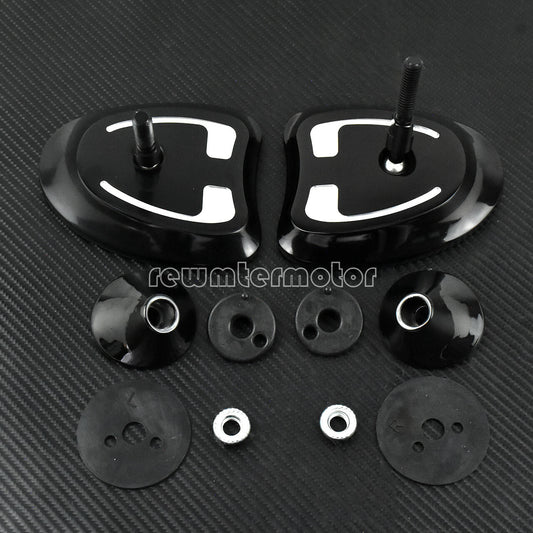 10mm Inner Fairing Rear Side Mirrors Fit for Harley Touring FLHX FLHT CVO 14-17 Q
