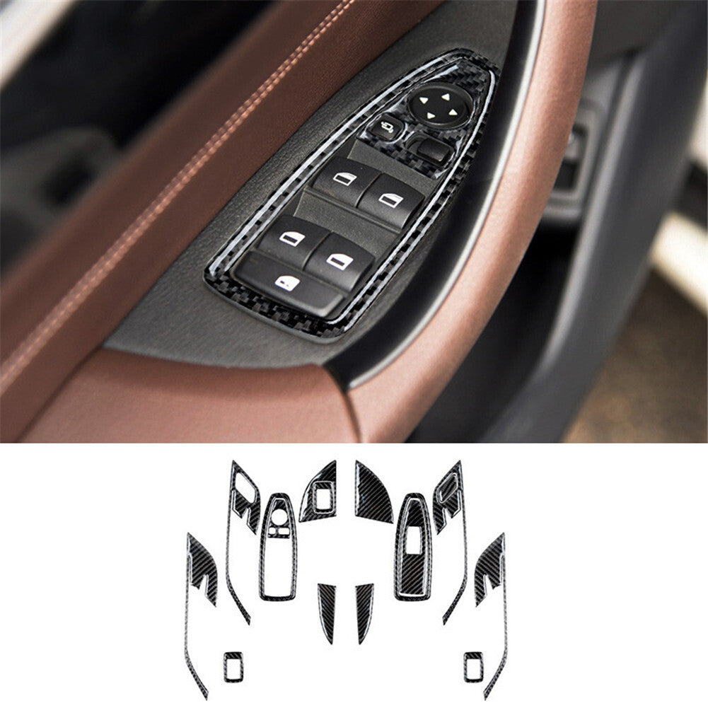 21X Carbon Fiber Center Console Dashboard Cover Trim For Explorer 2020-2023 v