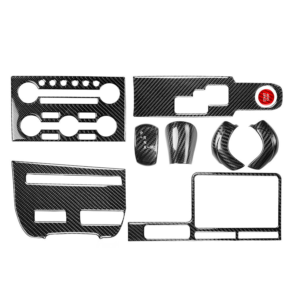 9Pcs Center Console Gear Shift Panel Decoration Cover Trim for Nissan GTR R35