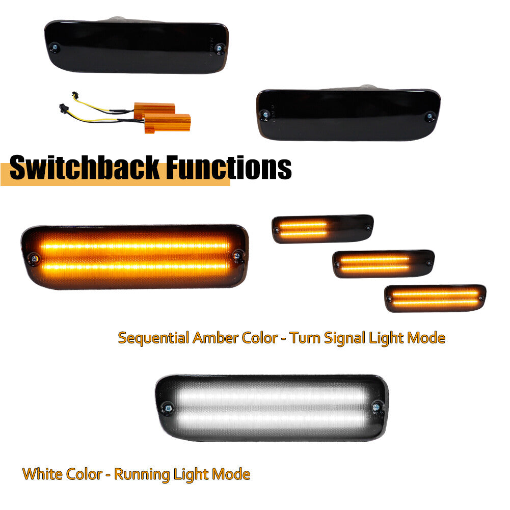 For 1995-2000 for Tacoma Smoked Front Switch LED Signal Position Light - v