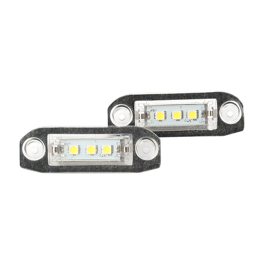 2Pcs 12V 6500K LED License Plate Lights Fit for Volvo S40 S80 XC60 XC90 V50 V70 Q