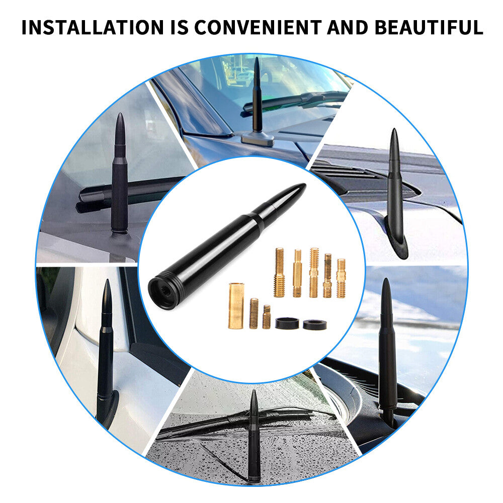 BLACK BULLET ANTENNA 50 CAL for CHEVROLET SILVERADO for GMC for SIERRA 1500/2500/3500 Q