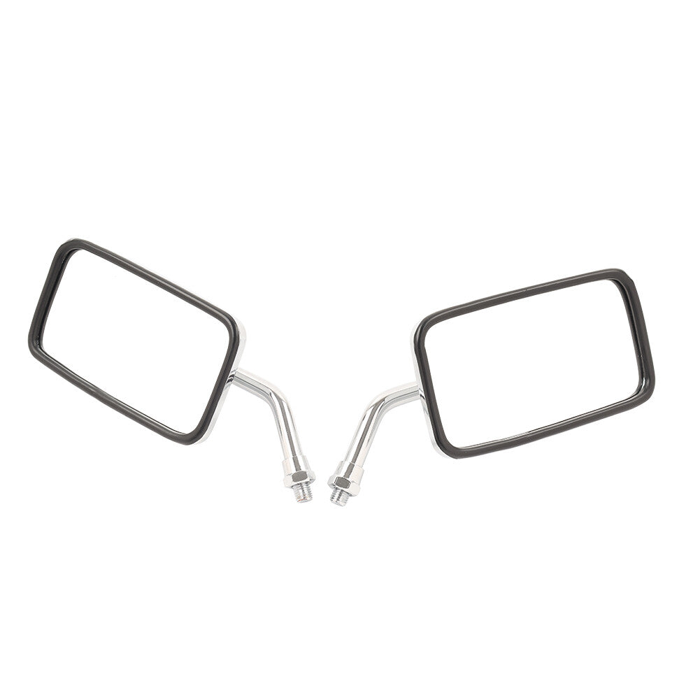 10mm Rectangle Rearview Side Mirrors Chrome for Honda Magna 700 VF700C VF750CD Q