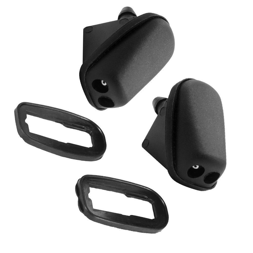 2Pcs For 2004-2011 Focus MK2 Front Windshield Washer Nozzle Black Replacement