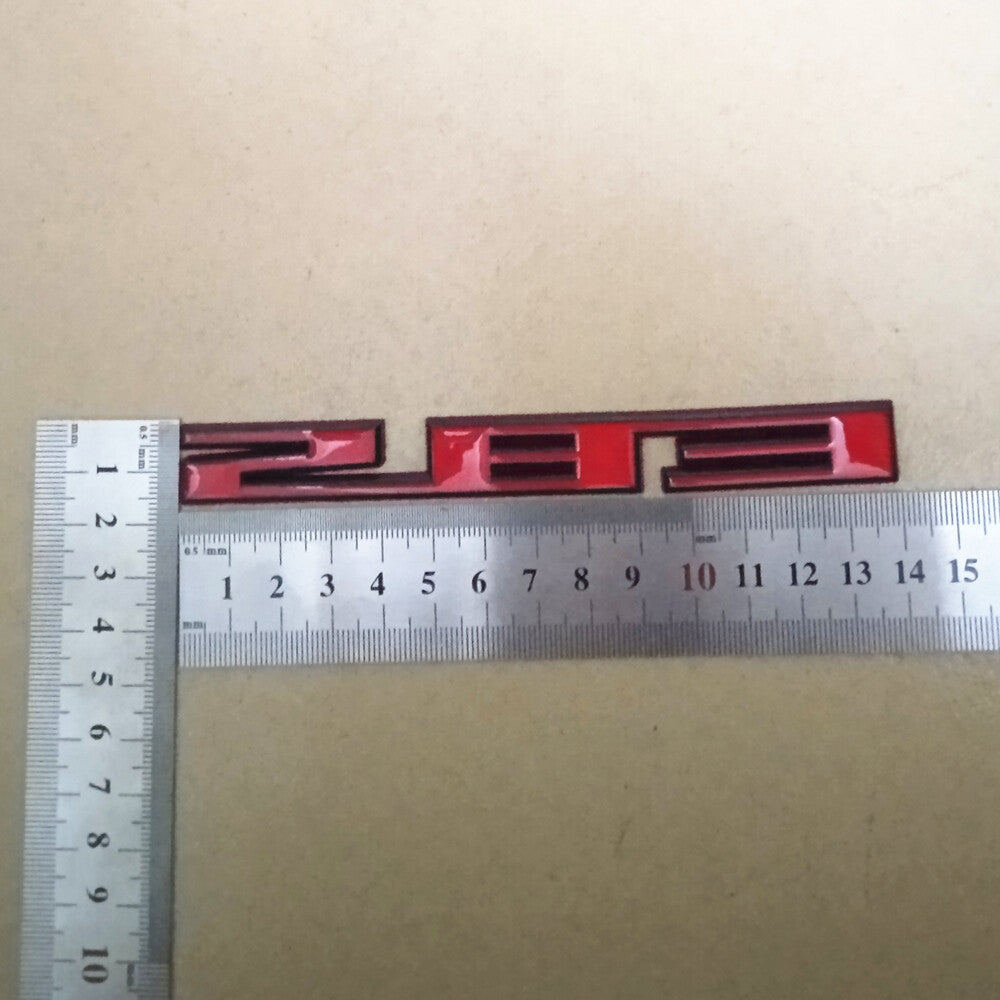 1x Black 283 Red Metal Badge Emblem Decal Sticker Vehicle Bumper Car Hybrid Auto Q