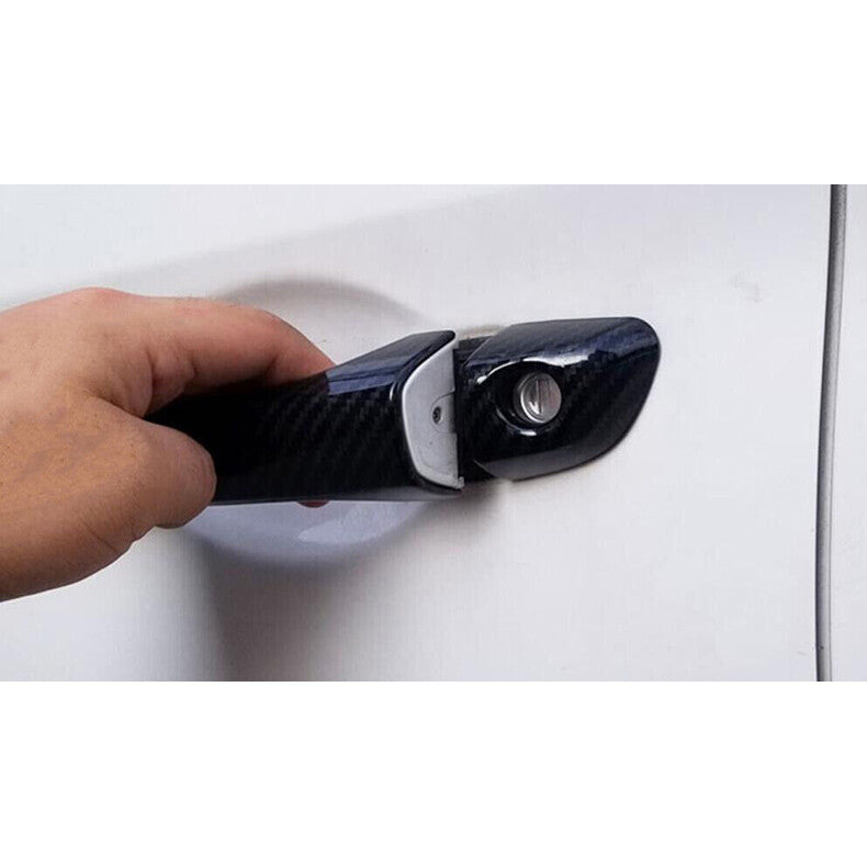 for Hyundai for Elantra 2017-20 Carbon Fiber Exterior Door Handle Molding Cover Trim