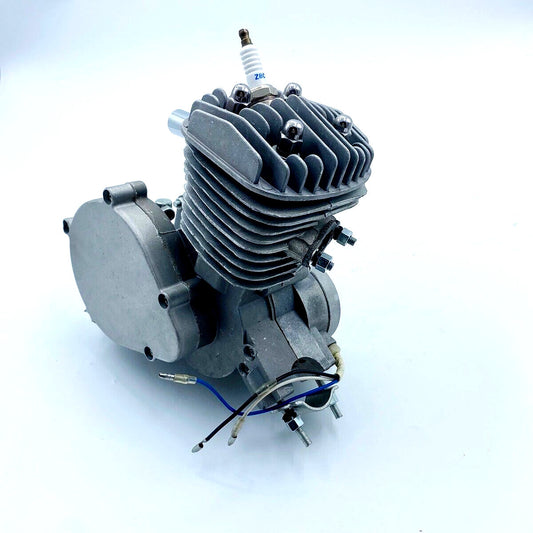 Silver 80cc 2 Stroke Gas Engine Motor For Motorized Motorised Bicycle Bike Cycle