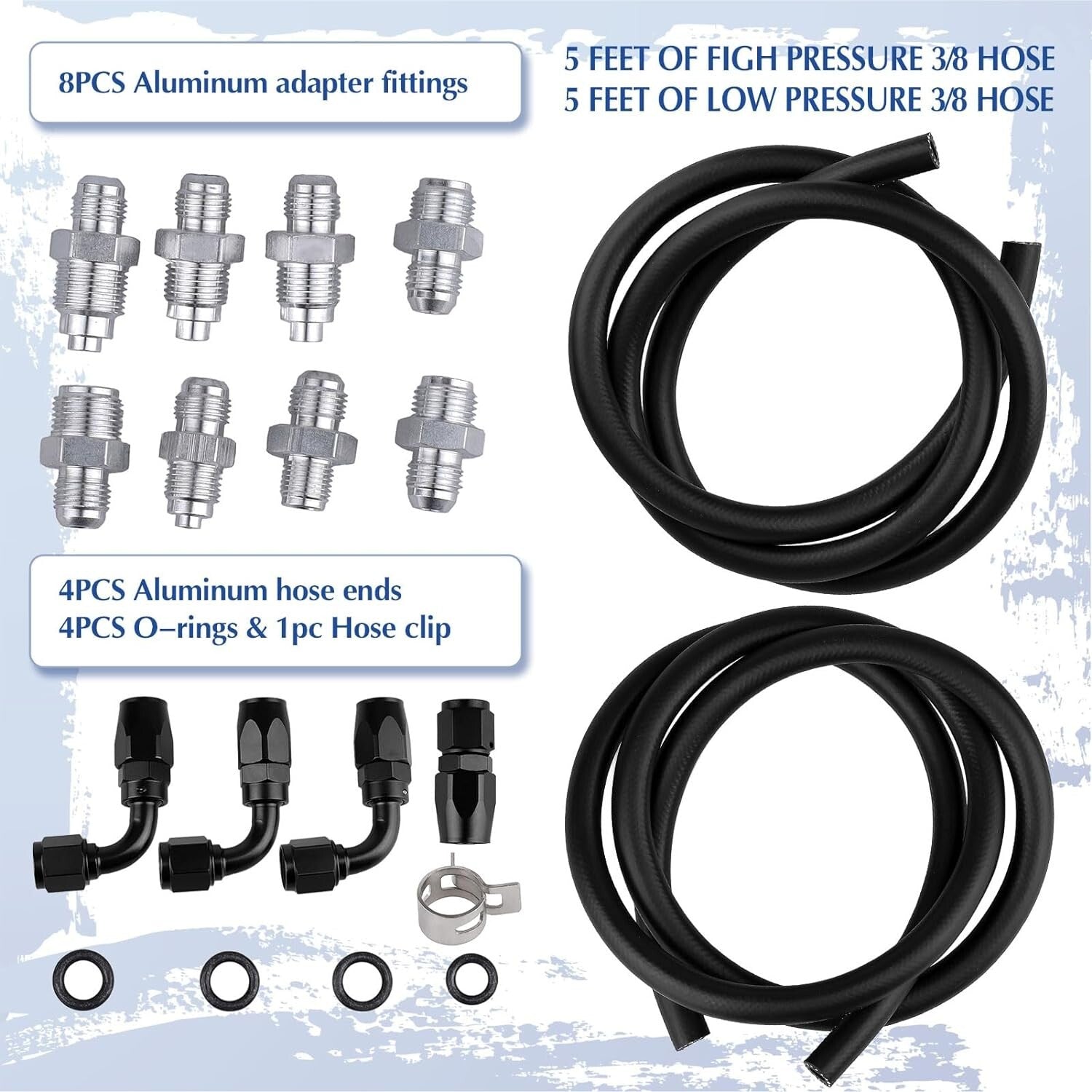 Universal Power Steering Pump Hose Kit for LS Swap LS1 LS3  551082