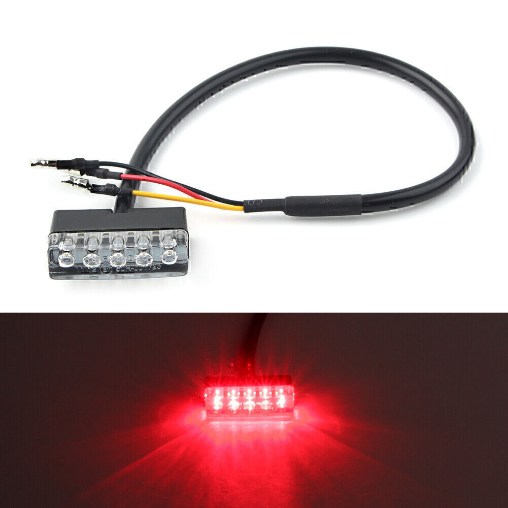 12V Bike Red LED Turn Signal Indicator Blinker Light Universal Motorcycle Q