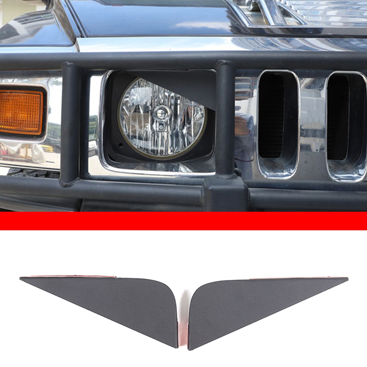 Steel front angry eye style headlight cover for Hummer H2 2003-2009 n