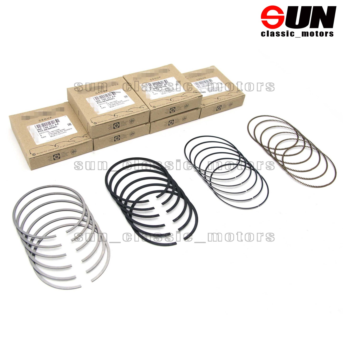 6-piece piston ring set STD for Audi A5, A6, C7, A7, for A8 , Q7 3.0 TFSI, CRE, CTD EA837-