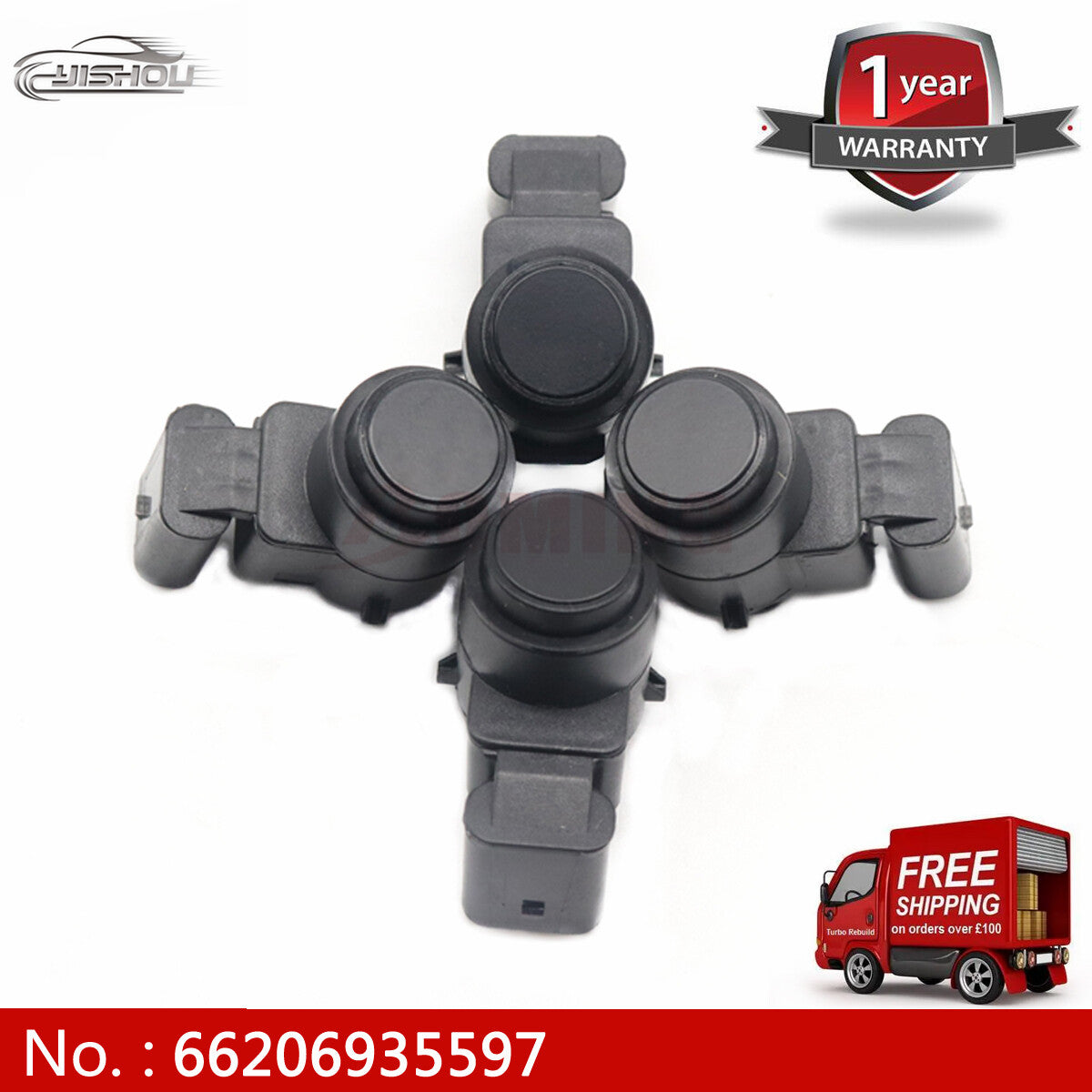 4-pack of PDC parking sensors for BMW 128i, 325i, 328i X1, for Mini Cooper , 66206935597 (New Product)