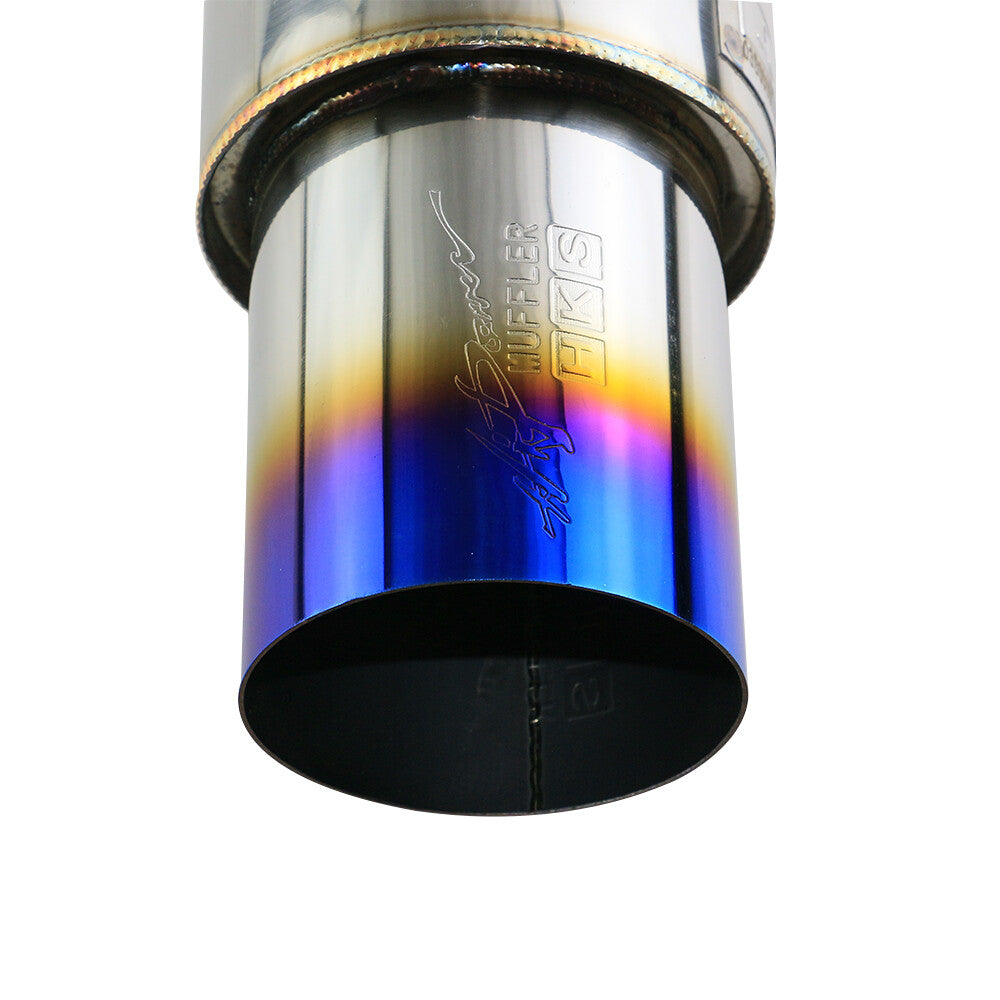 2.5 inlet Straight Flow Racing Exhaust Muffler Tips OD 4inch Body 5 510mm