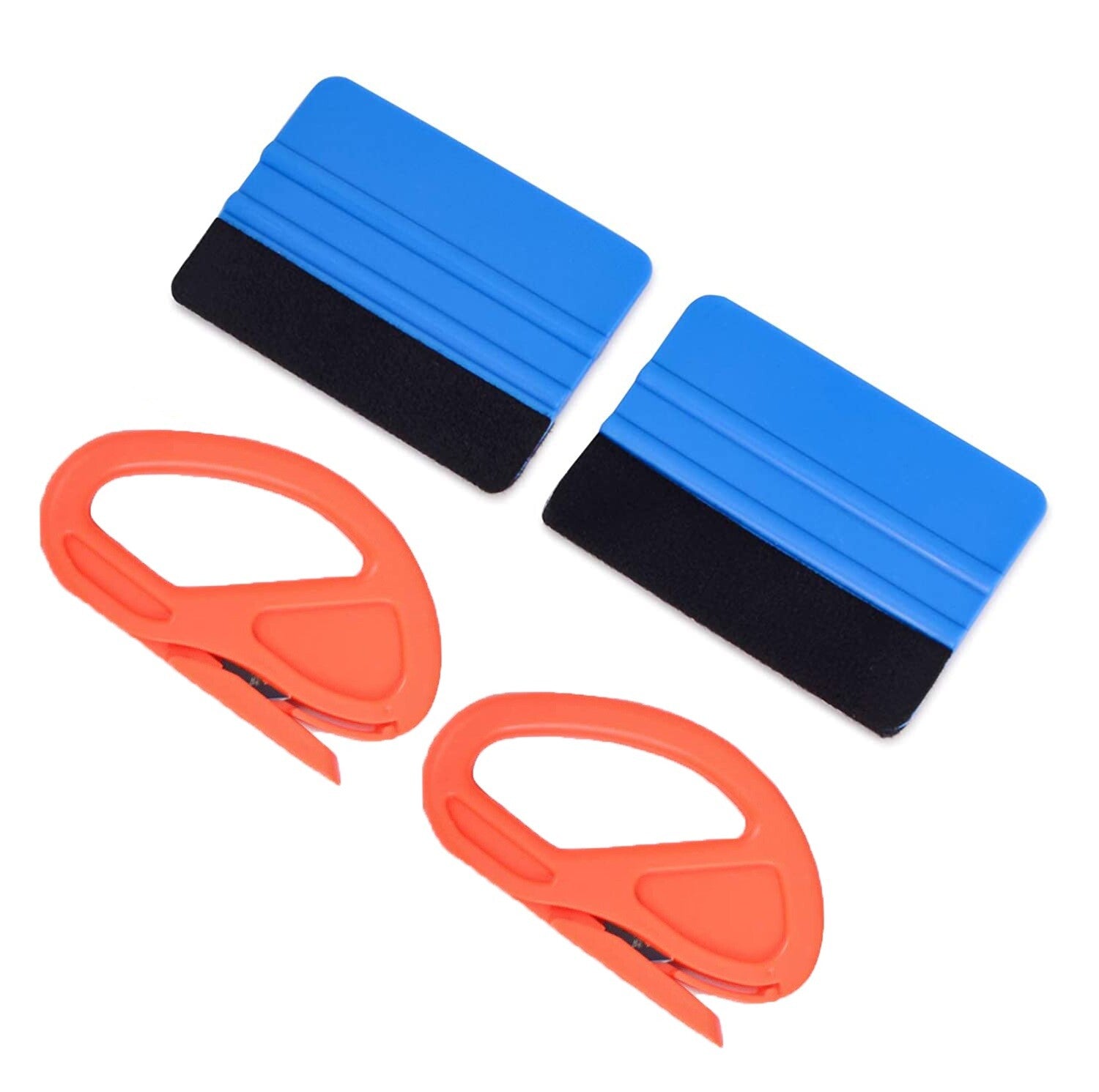 4X Car Body Window Carbon Fiber Vinyl Film Sticker Wrapping Install Tool Cutter Q