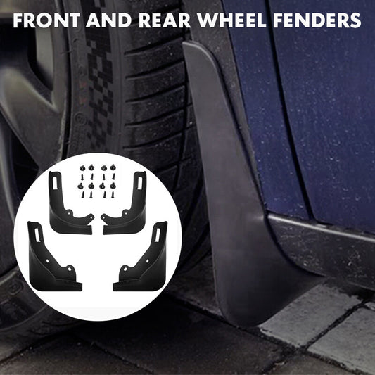 4-pack of front and rear mudguards for Model Y 2020-2022, matte black. n