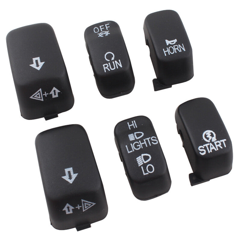 6-Piece Handheld Control Switch Housing Button Cover for Harley Dyna Road King n
