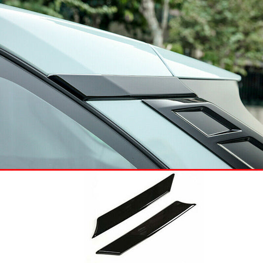 ABS Glossy Black Exterior C-Pillar Rear Cover Trim 2pc for Toyota RAV4 2019-2022