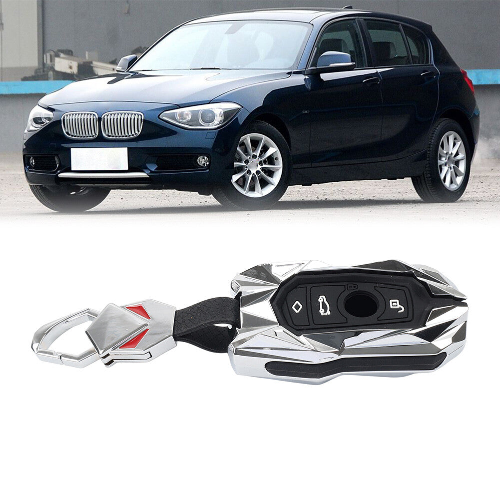 Silver Remote Key Fob Cover for BMW 1 2 3 4 5 6 7 Series X3 X4 M2 M3 M4 M5 M6