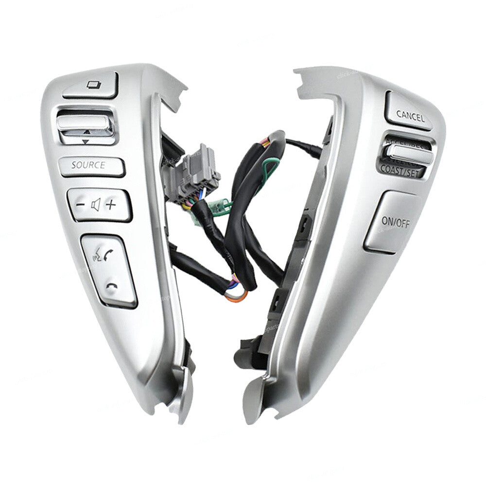 Steering Wheel Control Switch Button Silver Fit for Nissan NV200 2013 2014 2015
