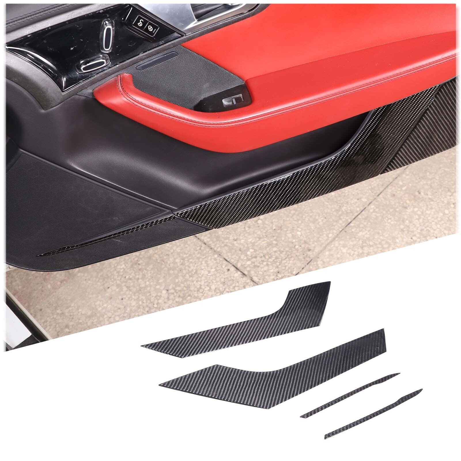 Carbon ABS interior door window switch cover for Altima 2019-2023- v