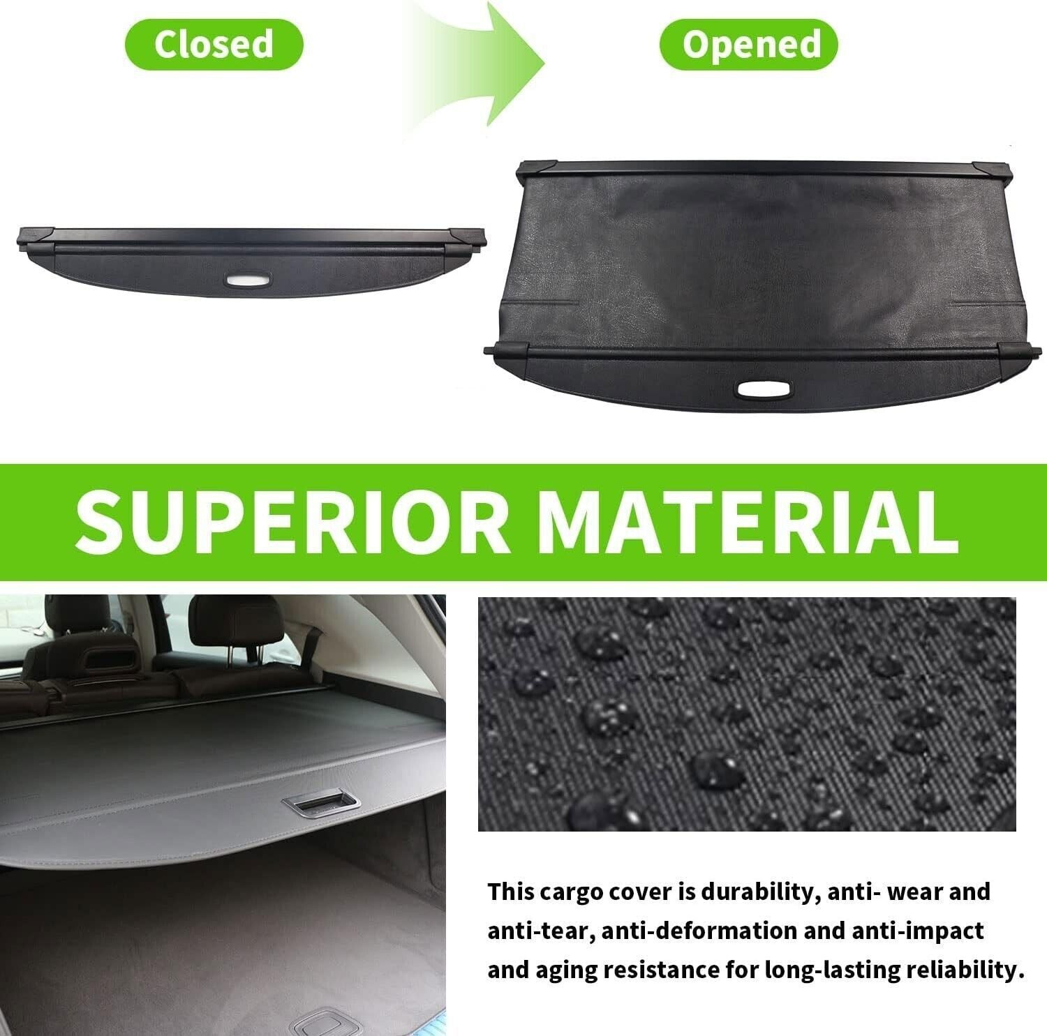 Retractable Cargo Cover Fit For X3 2018-2023 Rear Trunk Shade n