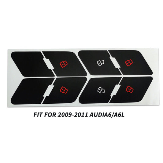 This sticker is suitable for repairing worn buttons on for Audi A6/A6L center door lock switch buttons (issued between September and November 2009). n