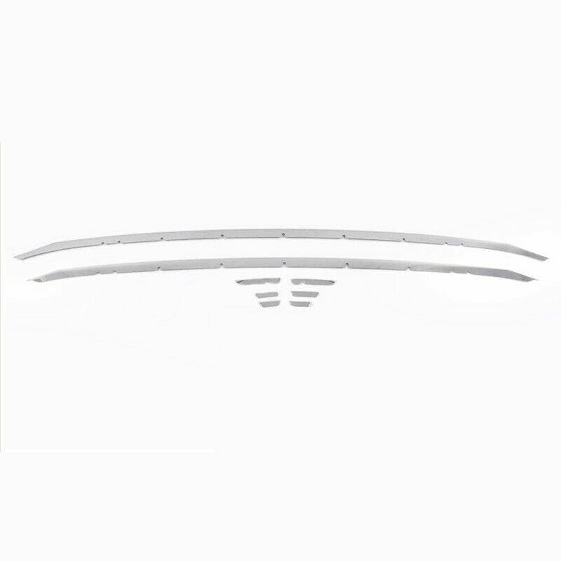 8X for Toyota Highlander 2020-2023 Silver Front Bumper Lower Grille Trim Strips