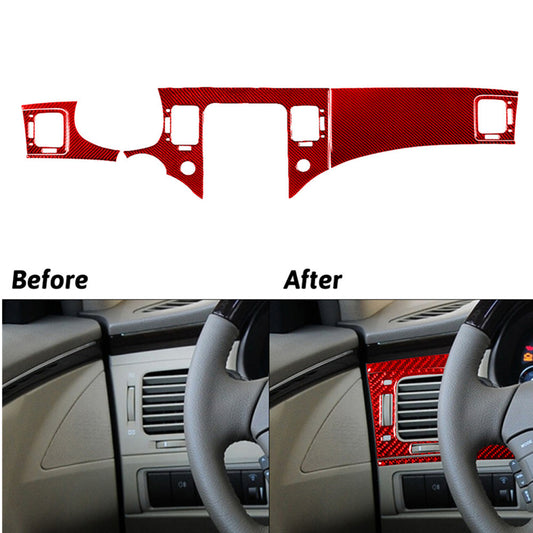 Red Carbon Fiber Ccenter Console Cover Trim for Subaru Forester 2009-2013 Type A v