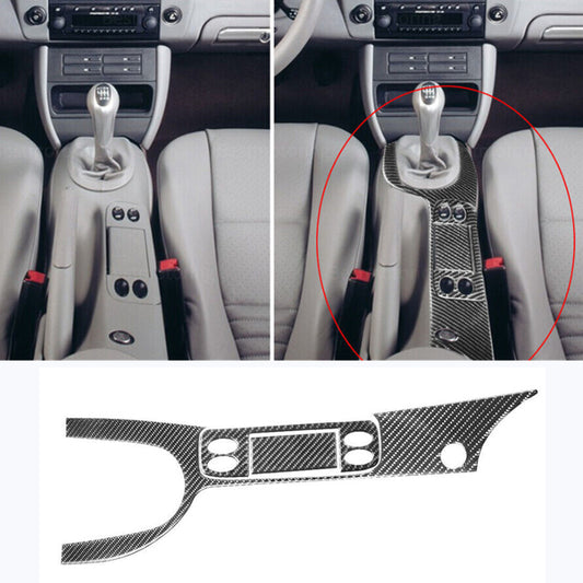 3PCS Carbon Fiber Gear Shift Panel Cover for Porsche Boxster for 911 996 1998-2004