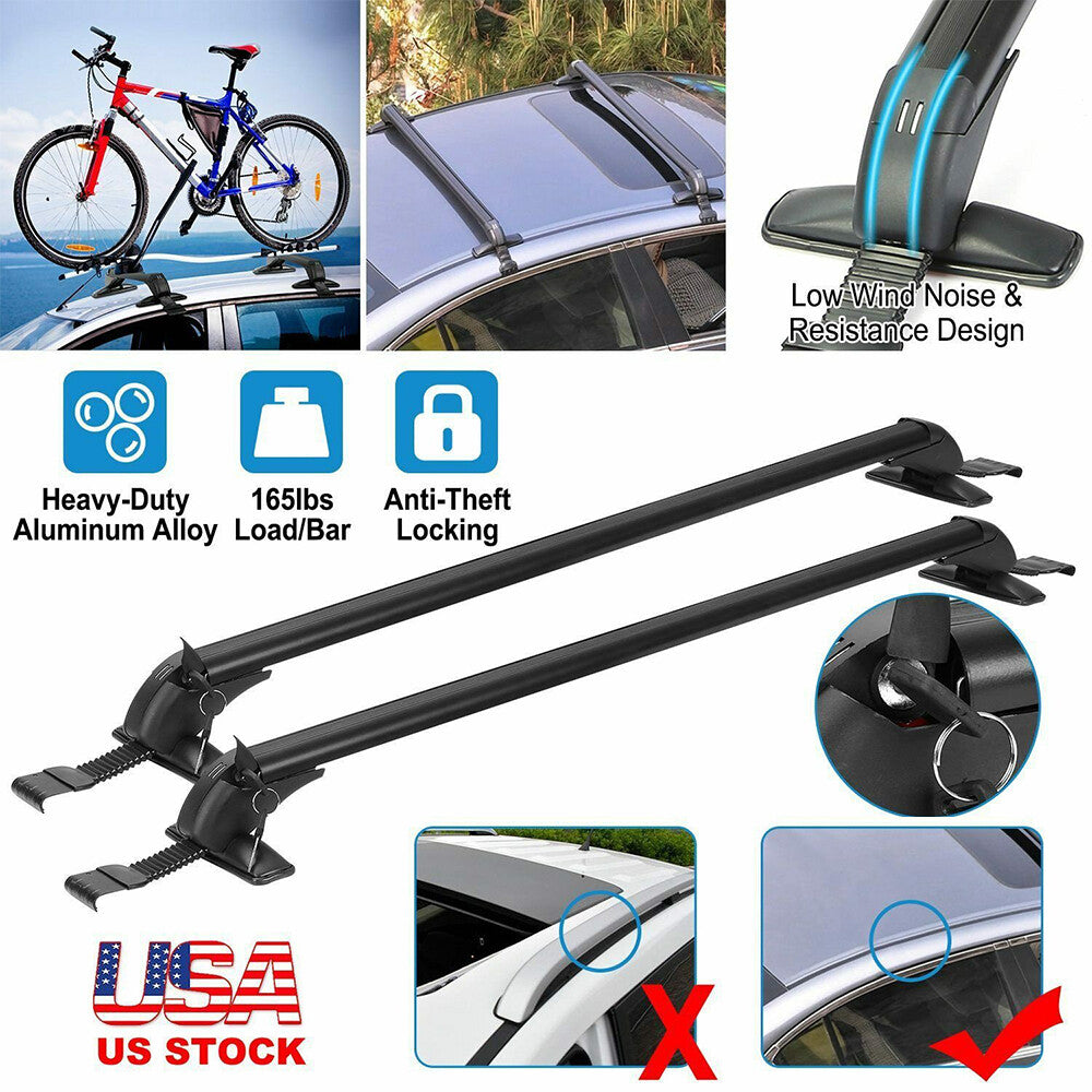 Universal car roof rack crossbar bracket adjustable window frame - n