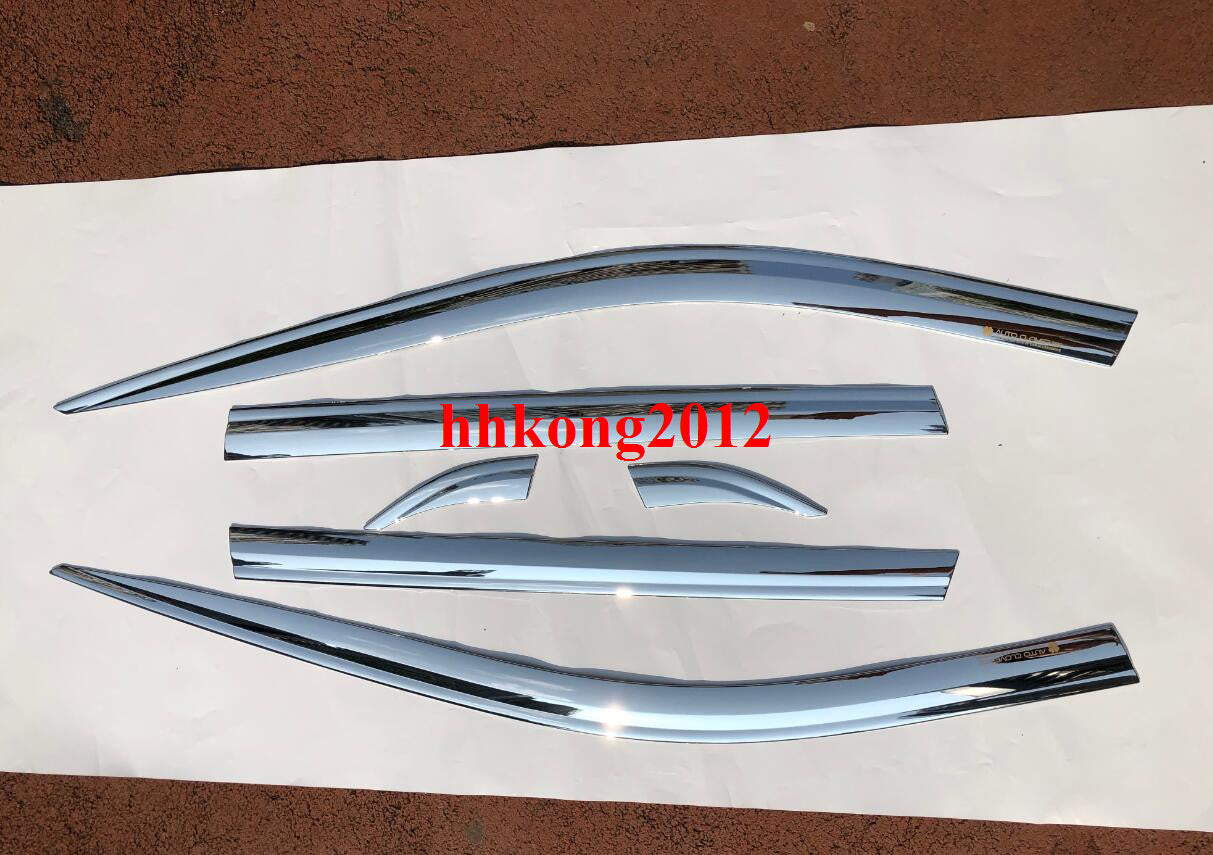 for Toyota RAV4 2019-2024 Chrome Car Window Visors Sun Rain Guard Vent Deflector